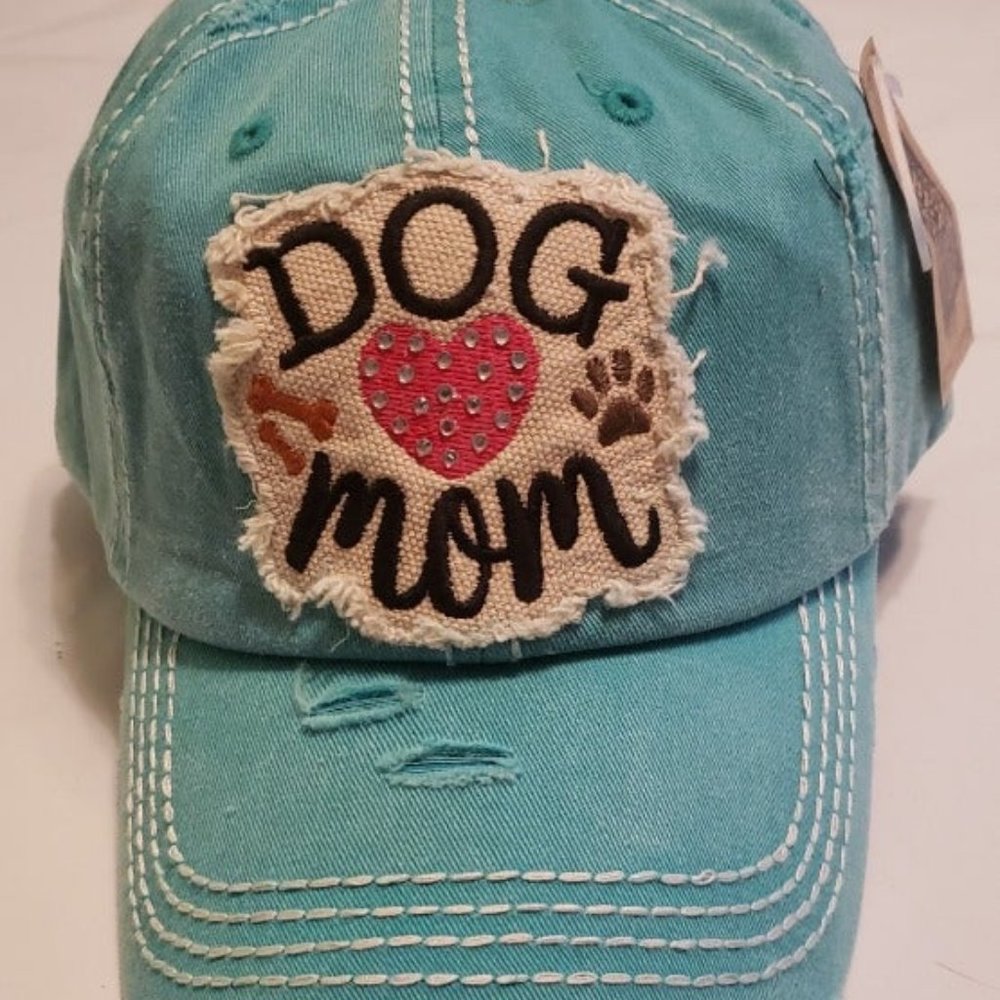 KB "Dog Mom" Cap (Turquoise)
